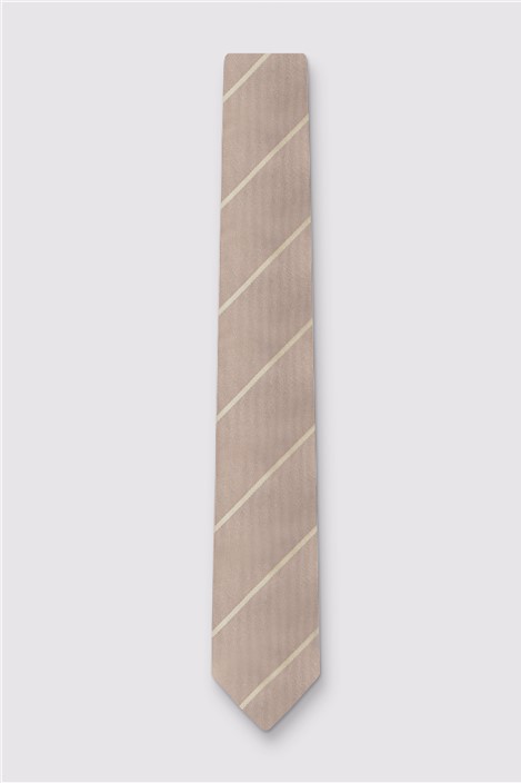 Alexandre Champagne Stripe Tie