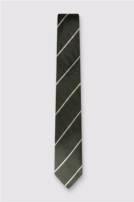 Alexandre Khaki Stripe Tie