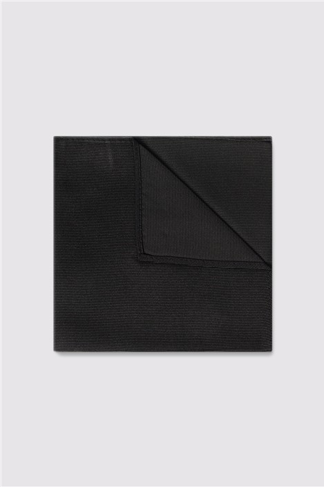 Alexandre Black Silk Twill Pocket Square 0 Black