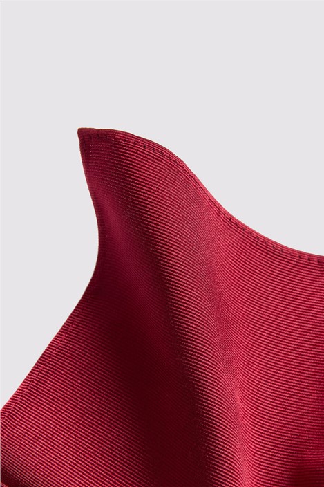 Alexandre Red Silk Twill Pocket Square