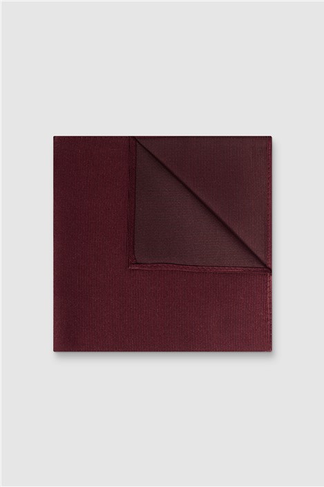 Alexandre Burgundy Silk Twill Pocket Square 0 Red