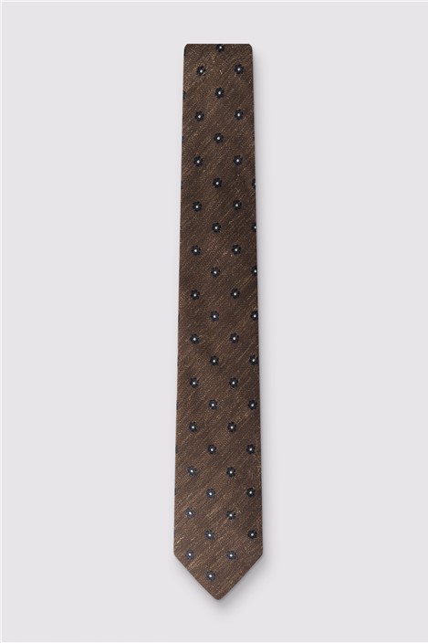 Antique Rogue Taupe Daisy Geo Tie Grey