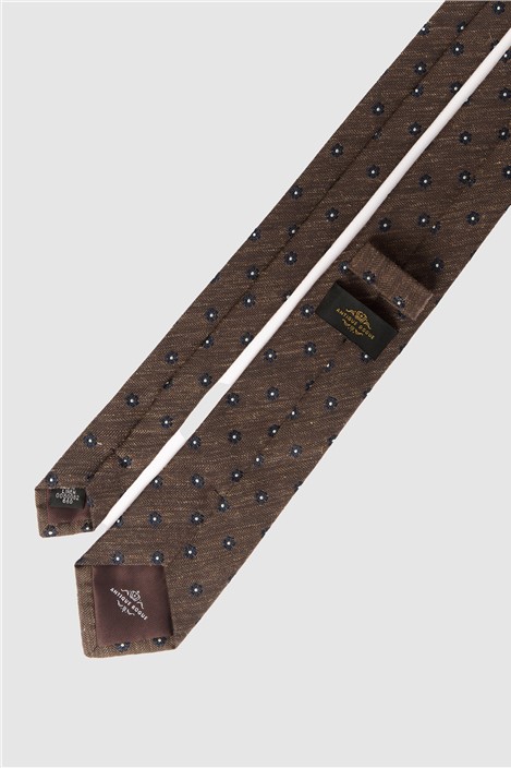 Antique Rogue Taupe Daisy Geo Tie
