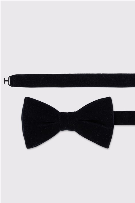 Antique Rogue Black Velvet Bow Tie Black