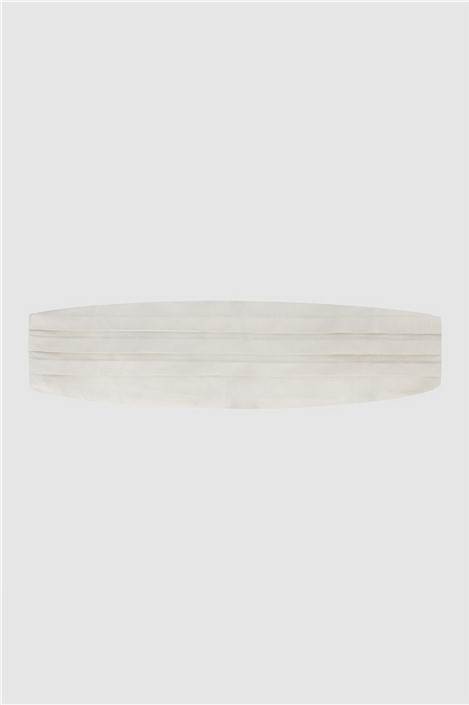 Alexandre Ivory Silk Twill Cummerbund