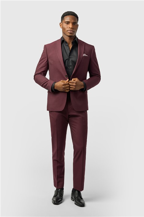 burgundy dress outfit men Men's Suits - Dark Red, Mulberry, Plum core-2021-kit Kaiia Slinky Choker Bodycon Size for girl:4 years and unhemmed ends for