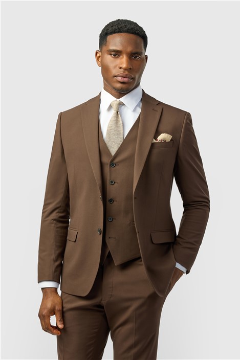 Limehaus Slim Fit Brown Jacket