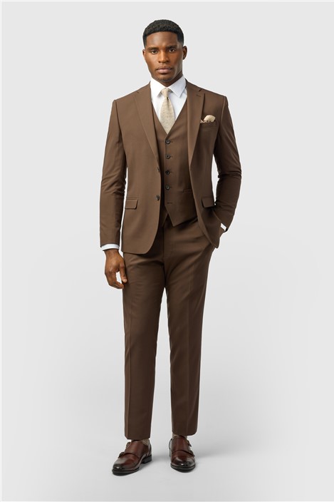 Limehaus Slim Fit Brown Jacket