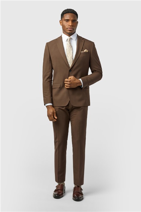Limehaus Slim Fit Brown Jacket