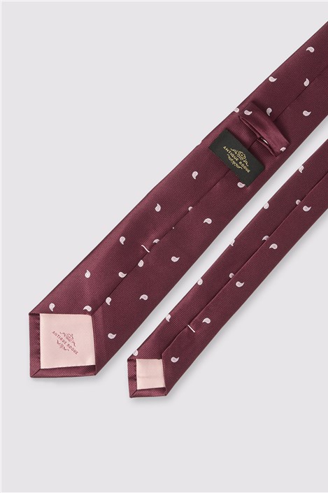 Antique Rogue Burgundy Pine Paisley Tie