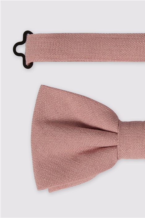 Antique Rogue Pink Linen Blend Bow Tie

