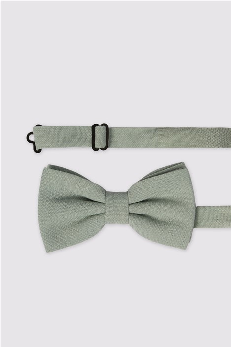 Antique Rogue Sage Linen Blend Bow Tie