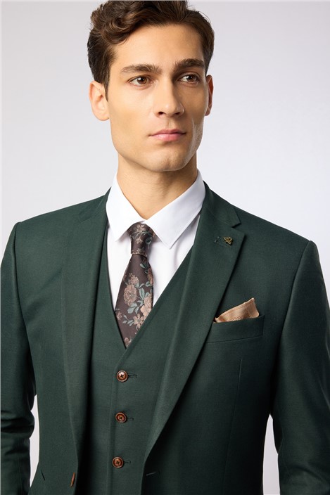 Alexandre Brown Wild Rose Silk Tie