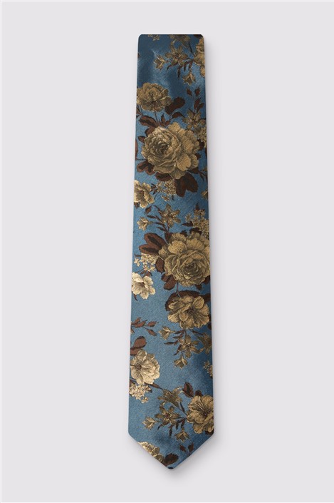 Alexandre Gold Wild Rose Silk Tie