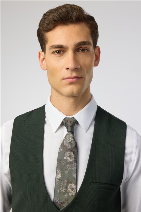 Alexandre Sage Wild Rose Silk Tie