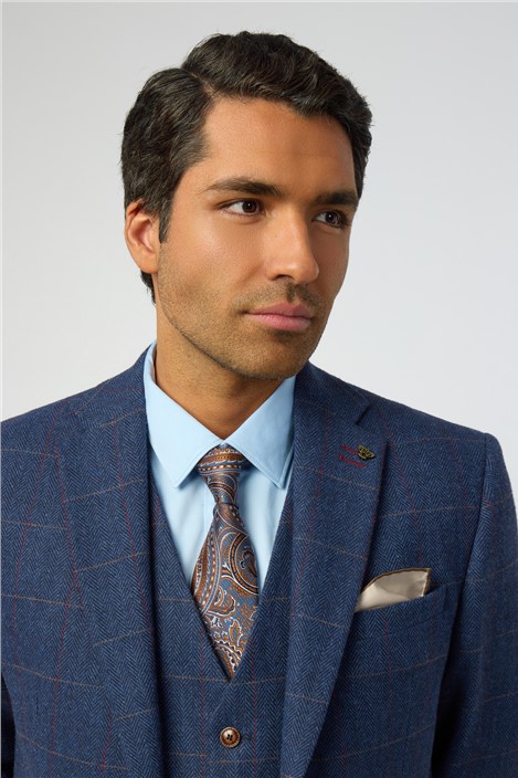 Alexandre Navy Paisley Silk Tie