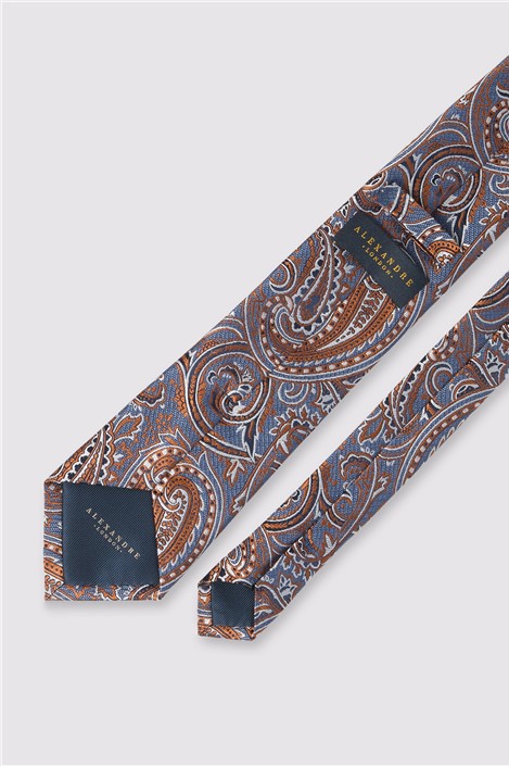 Alexandre Navy Paisley Silk Tie