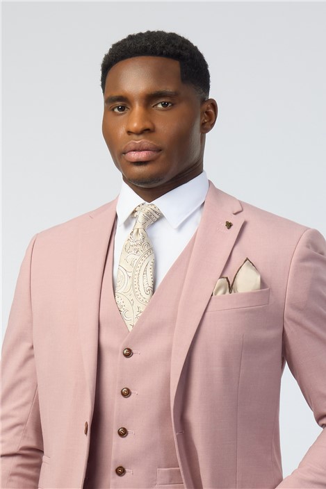 Alexandre Champagne Paisley Silk Tie