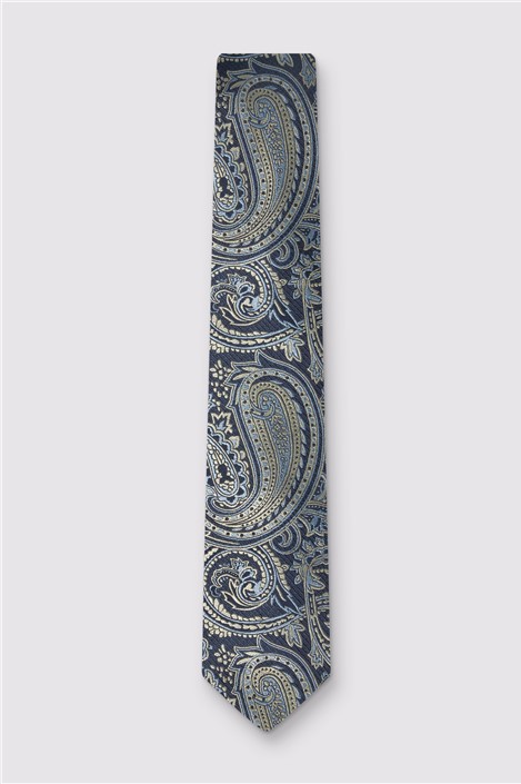 Alexandre Yellow Paisley Silk Tie