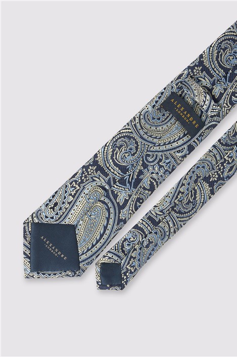 Alexandre Yellow Paisley Silk Tie