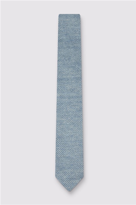 Alexandre Light Blue Knitted Linen Tie