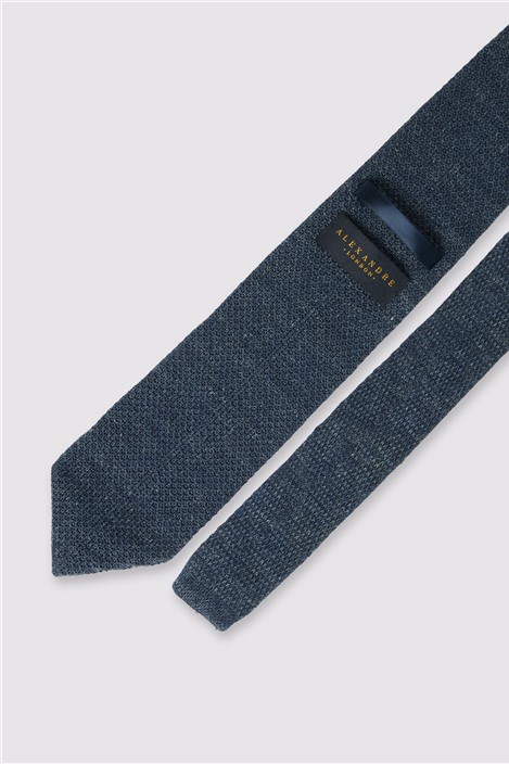 Alexandre Denim Knitted Linen Tie