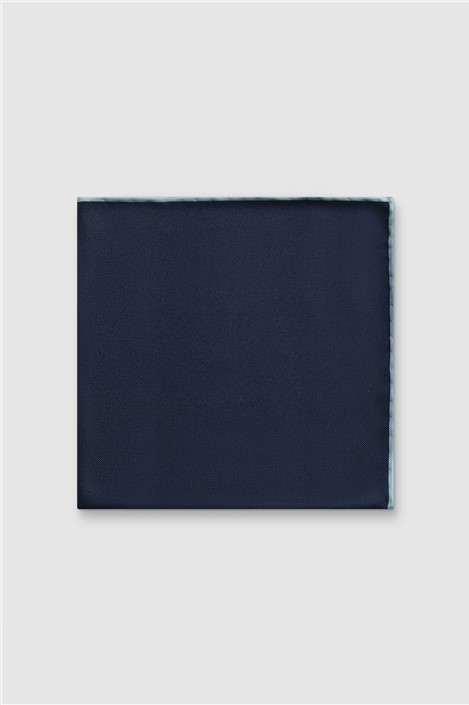 Alexandre Navy Silk Pocket Square