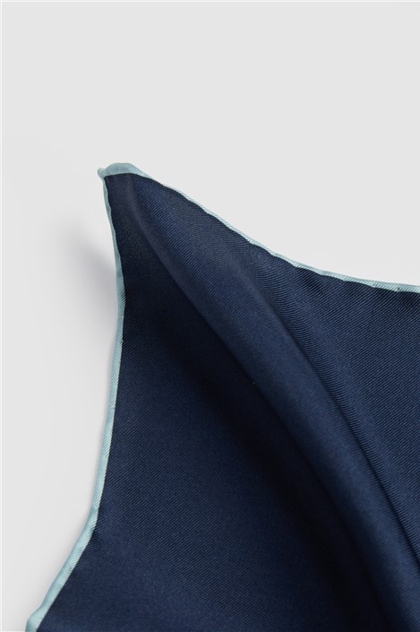 Alexandre Navy Silk Pocket Square