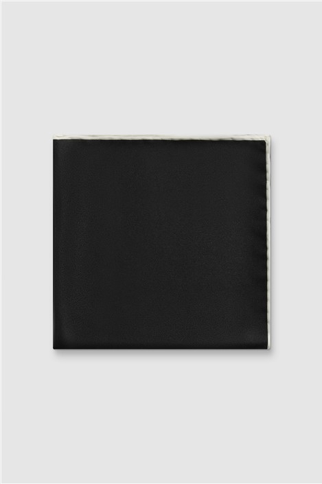 Alexandre Black Silk Pocket Square