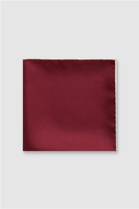 Alexandre Burgundy Silk Pocket Square