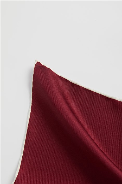 Alexandre Burgundy Silk Pocket Square