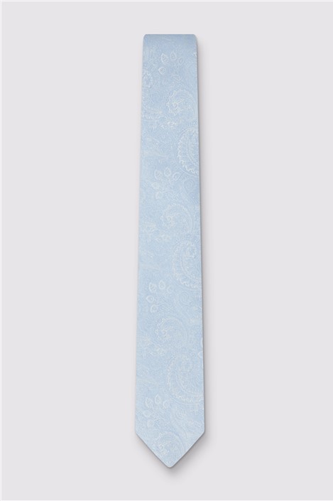 Antique Rogue Light Blue Paisley Wedding Tie