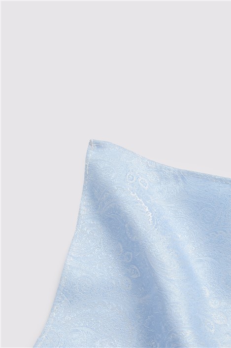 Antique Rogue Light Blue Paisley Wedding Pocket Square