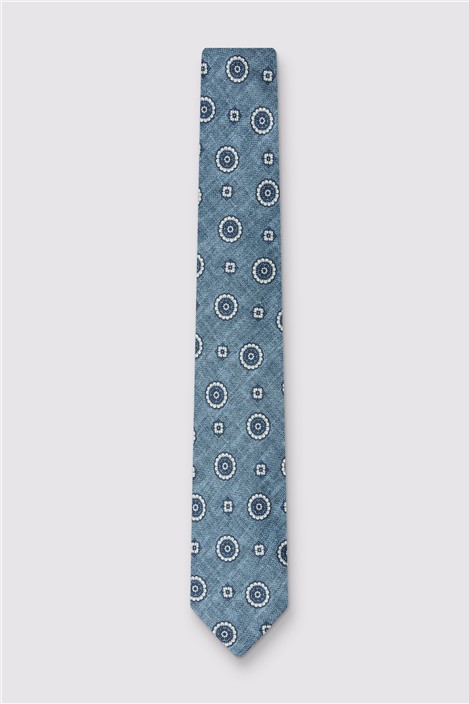 Luciano Versi by Bottinelli Lucca Blue Italian Silk Motif Tie