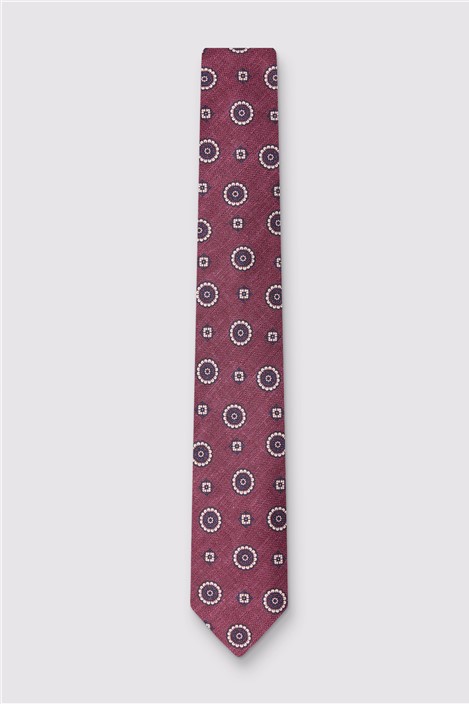 Luciano Versi by Bottinelli Lucca Pink Italian Silk Motif Tie