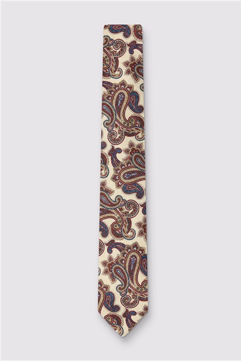 Luciano Versi by Bottinelli Turin Raspberry Italian Silk Paisley Tie