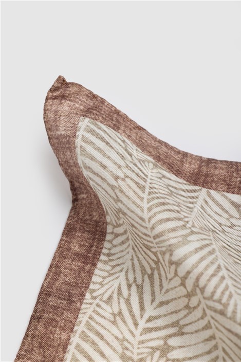 Luciano Versi by Bottinelli Arezzo Champagne Italian Leaf Pocket Square