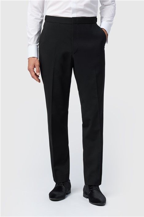 Limehaus Black Side Stripe Stretch Tuxedo Trousers