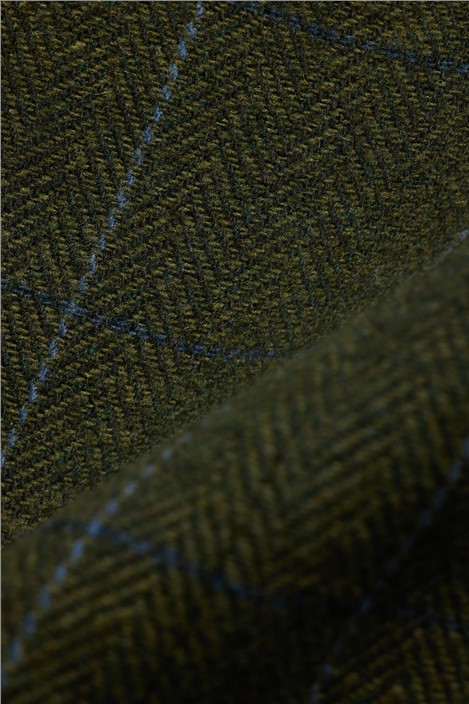 Antique Rogue Tailored Fit Hooper Green and Blue Check Jacket