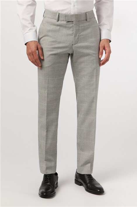 Limehaus | Light Grey Slim Stretch Trousers | SuitDirect.co.uk