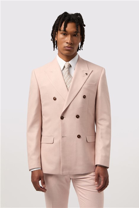 Antique Rogue Slim Fit Blake Peach Double Breasted Mens Suit Jacket