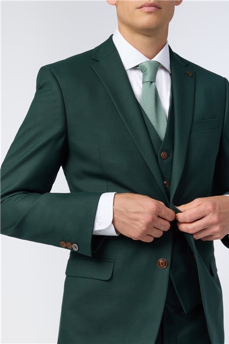Antique Rogue Slim Fit Green Texture Jacket