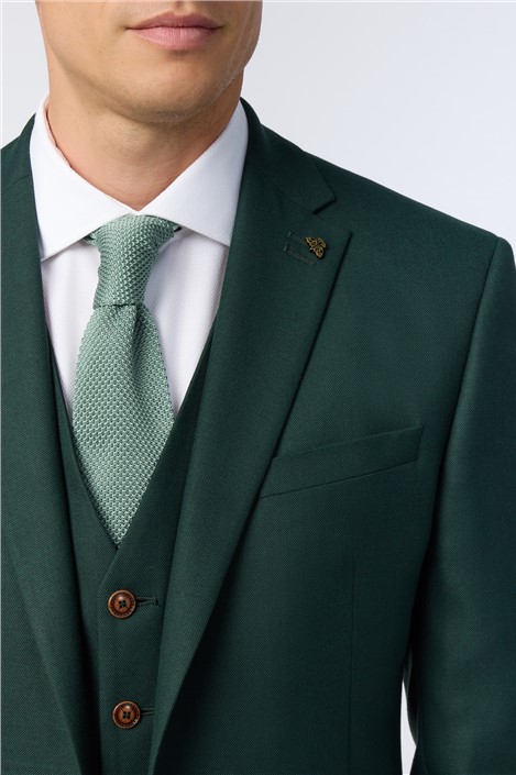 Antique Rogue Slim Fit Green Texture Jacket