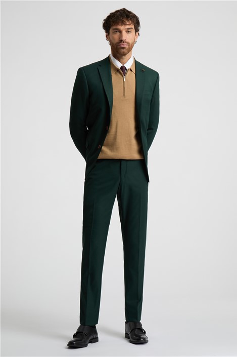 Antique Rogue Slim Fit Green Texture Jacket