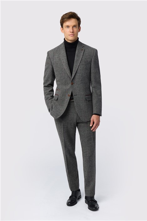 Antique Rogue Tailored Fit Jace Grey Berry Tweed Jacket