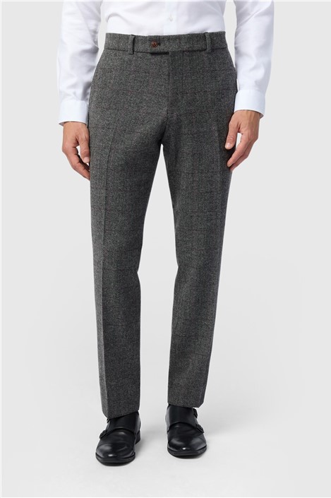 Antique Rogue Tailored Fit Jace Grey Berry Tweed Trouser