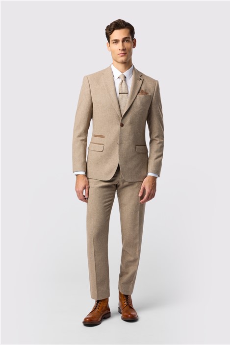 Antique Rogue Slim Fit Baxter Camel Herringbone Tweed Jacket