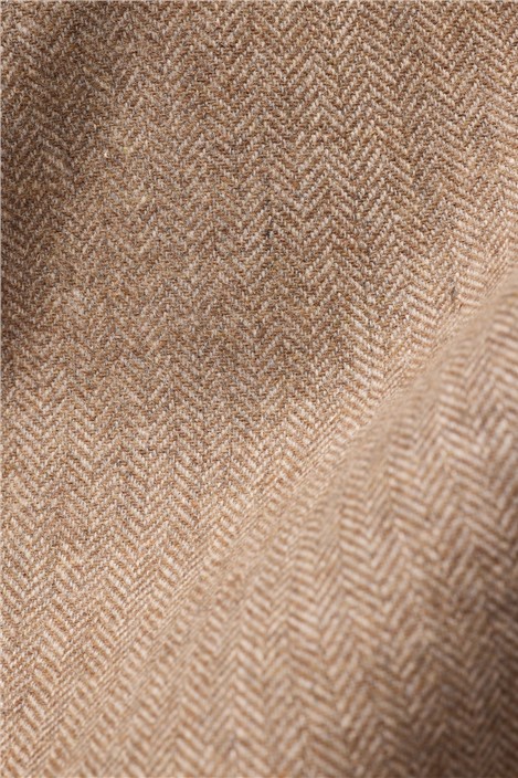 Antique Rogue Slim Fit Baxter Camel Herringbone Tweed Jacket