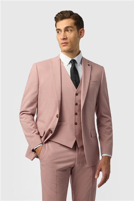 Antique Rogue Slim Fit Blake Pink Plain Jacket
