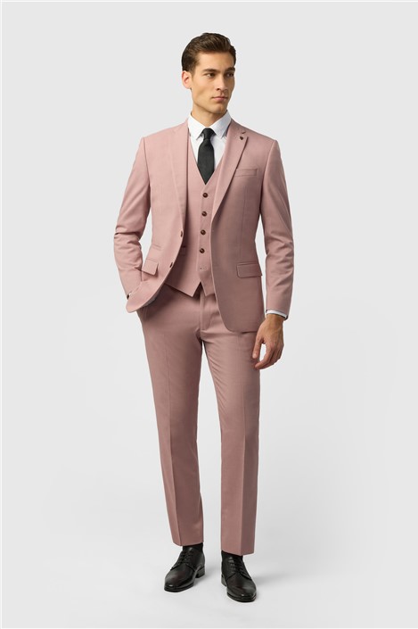 Antique Rogue Slim Fit Blake Pink Plain Jacket
